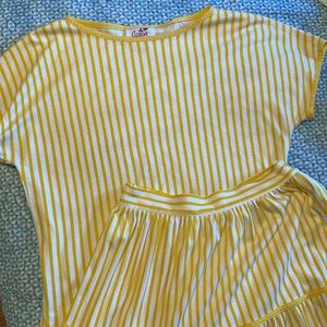 Vintage yellow striped Caron set